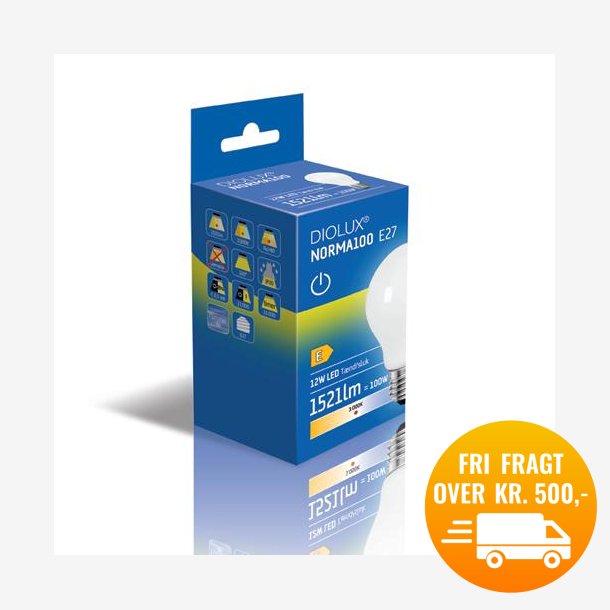 DIOLUX NORMA100 12W 830 E27 1521lm tnd/sluk 