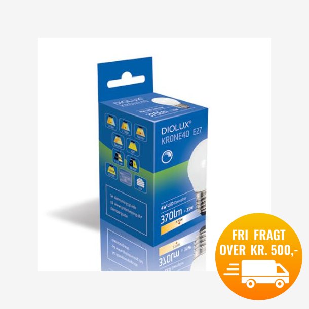 DIOLUX KRONE40 4W 927 E27 370lm dmpbar 