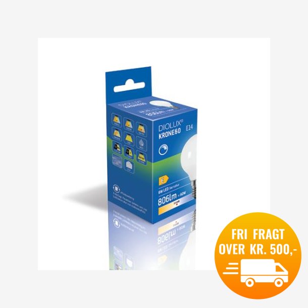DIOLUX KRONE60 6W 930 E14 806lm dmpbar 