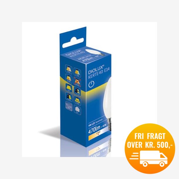 DIOLUX KERTE40 4W 827 E14 470lm tnd/sluk 