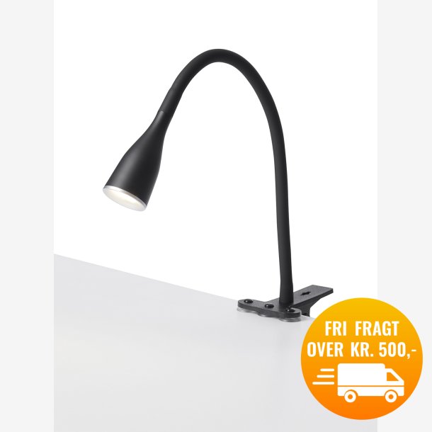 5W LED Eye Klemspot Sort