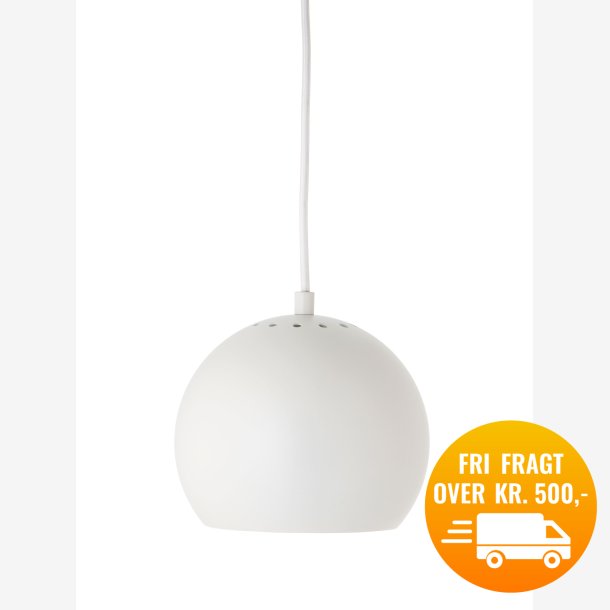 Ball pendel 18 mat hvid