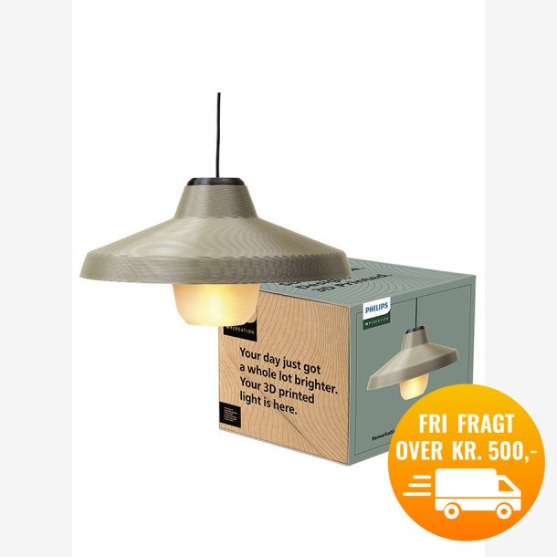 Philips MyCreation 3D - Fabrik Slim cone - Pendel - L - Grn - Fine lag